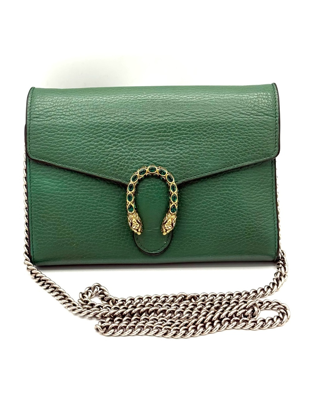 Gucci Dionysus Green Crossbody Wallet On Chain Bag w/ COA & Dust Bag EUC